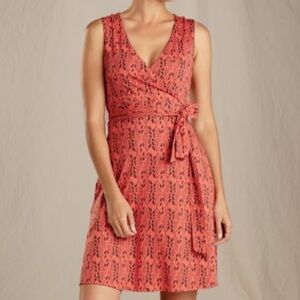 EUC Toad & Co. Cue Sleeveless Faux Wrap Dress Size Medium